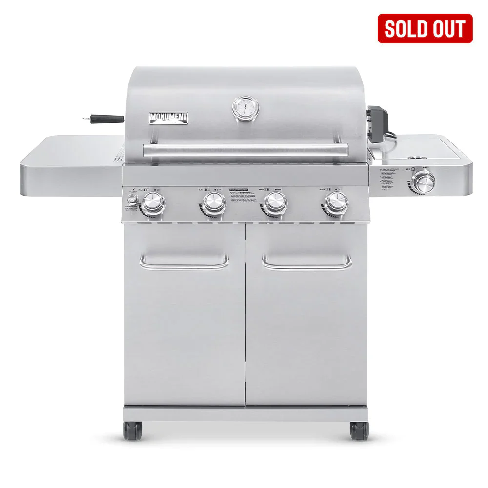 17842 | Stainless 4-Burner Propane Gas Grill